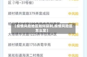 【疫情风险地区如何获利,疫情风险区怎么定】