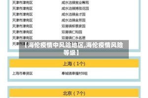 【海伦疫情中风险地区,海伦疫情风险等级】
