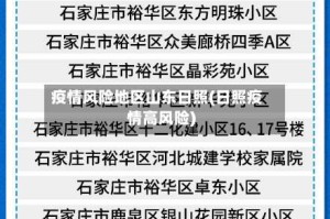 疫情风险地区山东日照(日照疫情高风险)