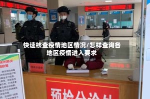 快速核查疫情地区情况/怎样查询各地区疫情进入要求