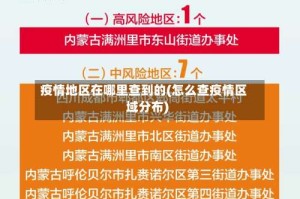 疫情地区在哪里查到的(怎么查疫情区域分布)