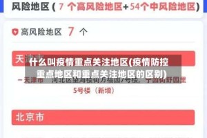 什么叫疫情重点关注地区(疫情防控重点地区和重点关注地区的区别)