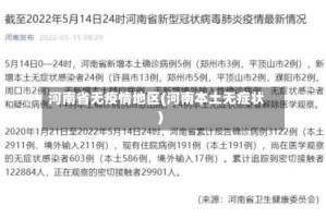 河南省无疫情地区(河南本土无症状)