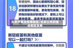 北京市重点疫情地区/北京公布的重点疫区名单