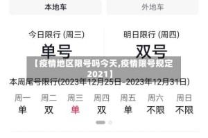 【疫情地区限号吗今天,疫情限号规定2021】