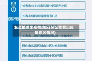 怎么能看出疫情地区(怎么能看出疫情地区情况)