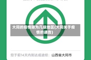 大同的疫情降为几级地区(大同关于疫情的通告)