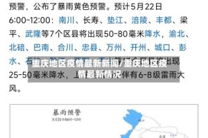重庆地区疫情最新新闻/重庆地区疫情最新情况