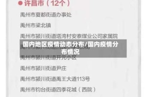 国内地区疫情动态分布/国内疫情分布情况