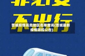 晋城疫情高危地区名单查询(晋城最新疫情防控公告)