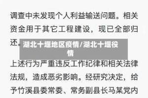 湖北十堰地区疫情/湖北十堰役情