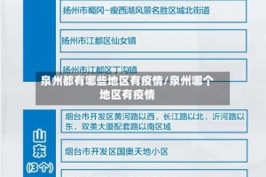 泉州都有哪些地区有疫情/泉州哪个地区有疫情