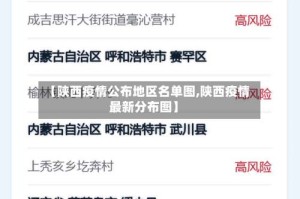 【陕西疫情公布地区名单图,陕西疫情最新分布图】