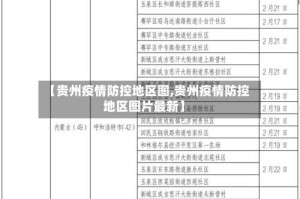 【贵州疫情防控地区图,贵州疫情防控地区图片最新】