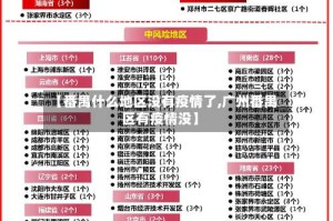 【番禺什么地区没有疫情了,广州番禺区有疫情没】