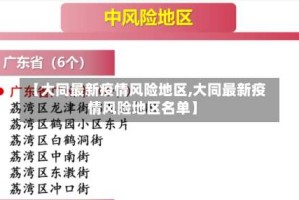 【大同最新疫情风险地区,大同最新疫情风险地区名单】