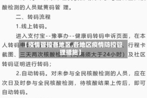 【疫情管控各地区,各地区疫情防控管理措施】