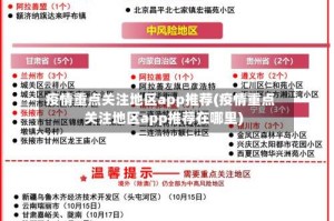 疫情重点关注地区app推荐(疫情重点关注地区app推荐在哪里)