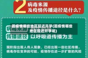 因疫情哪些地区延迟开学(因疫情哪些地区延迟开学呢)