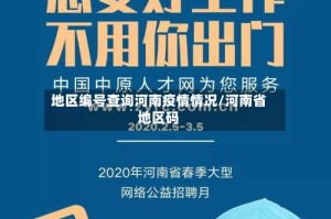 地区编号查询河南疫情情况/河南省地区码