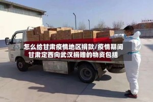 怎么给甘肃疫情地区捐款/疫情期间甘肃定西向武汉捐赠的物资包括
