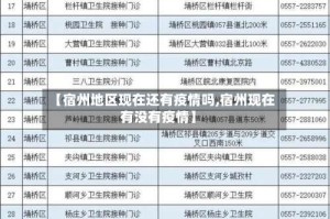 【宿州地区现在还有疫情吗,宿州现在有没有疫情】