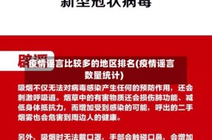 疫情谣言比较多的地区排名(疫情谣言数量统计)