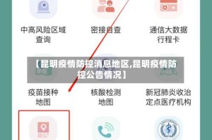 【昆明疫情防控消息地区,昆明疫情防控公告情况】