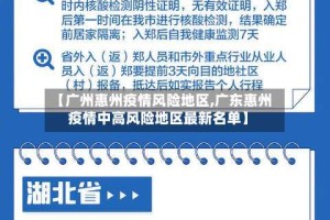 【广州惠州疫情风险地区,广东惠州疫情中高风险地区最新名单】