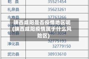 陕西咸阳是否疫情地区呢(陕西咸阳疫情属于什么风险区)
