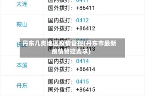 丹东几类地区疫情管控(丹东市最新疫情管控要求)