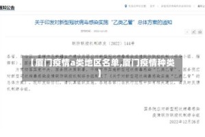 【厦门疫情a类地区名单,厦门疫情种类】