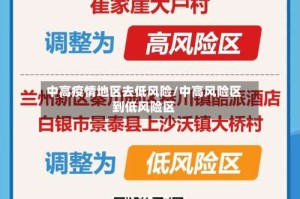 中高疫情地区去低风险/中高风险区到低风险区