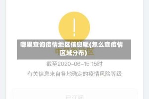 哪里查询疫情地区信息呢(怎么查疫情区域分布)