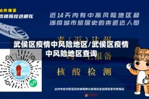 武侯区疫情中风险地区/武侯区疫情中风险地区查询