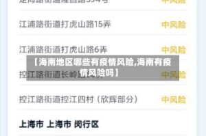 【海南地区哪些有疫情风险,海南有疫情风险吗】