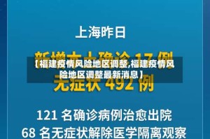 【福建疫情风险地区调整,福建疫情风险地区调整最新消息】