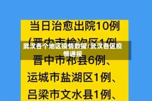 武汉各个地区疫情数据/武汉各区疫情通报