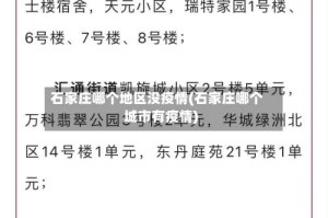 石家庄哪个地区没疫情(石家庄哪个城市有疫情)