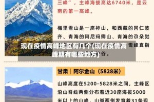 现在疫情高峰地区有几个(现在疫情高峰期有哪些地方)