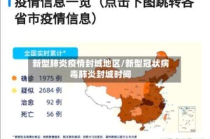 新型肺炎疫情封城地区/新型冠状病毒肺炎封城时间