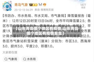 【山东青岛哪个地区有疫情,山东青岛哪个地区有疫情发生】