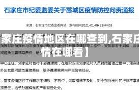 【石家庄疫情地区在哪查到,石家庄疫情在哪看】