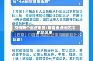 疫情两个重点地区/疫情重点地区指的是哪里