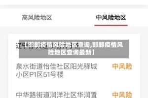 【邯郸疫情风险地区查询,邯郸疫情风险地区查询最新】