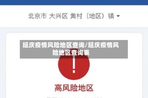 延庆疫情风险地区查询/延庆疫情风险地区查询表
