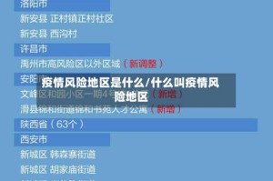 疫情风险地区是什么/什么叫疫情风险地区
