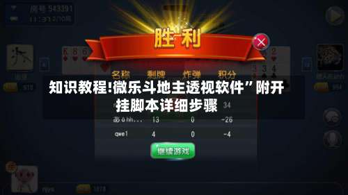 知识教程!微乐斗地主透视软件”附开挂脚本详细步骤-第3张图片