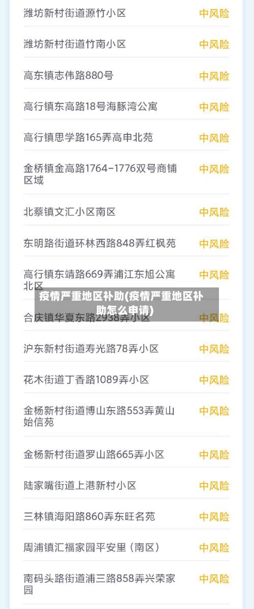 疫情严重地区补助(疫情严重地区补助怎么申请)-第1张图片