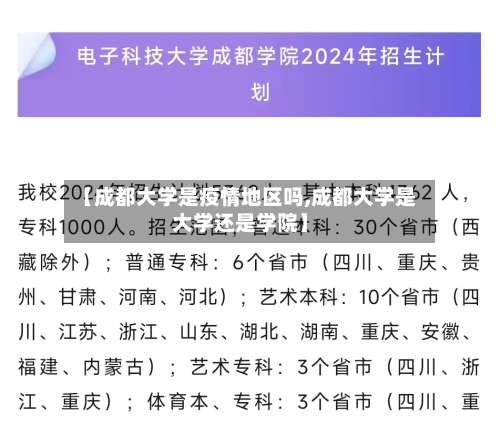 【成都大学是疫情地区吗,成都大学是大学还是学院】-第1张图片